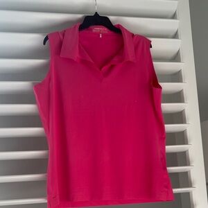Nike Golf Pink Sleeveless Polo Shirt Womens Fit Dry; Size: M; EUC